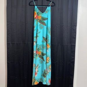Beautiful turquoise maxi sleeveless dress in size small, from She & Sky.